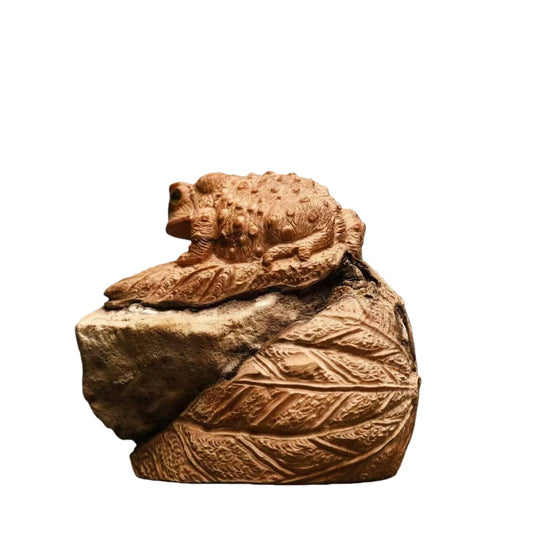 天然木彫り置物「金蟾」