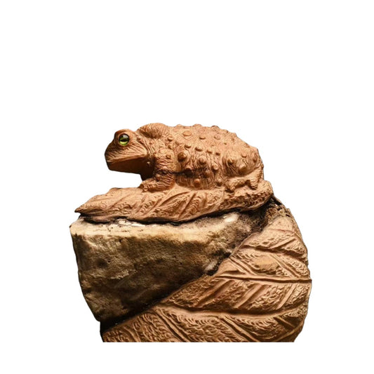 天然木彫り置物「金蟾」